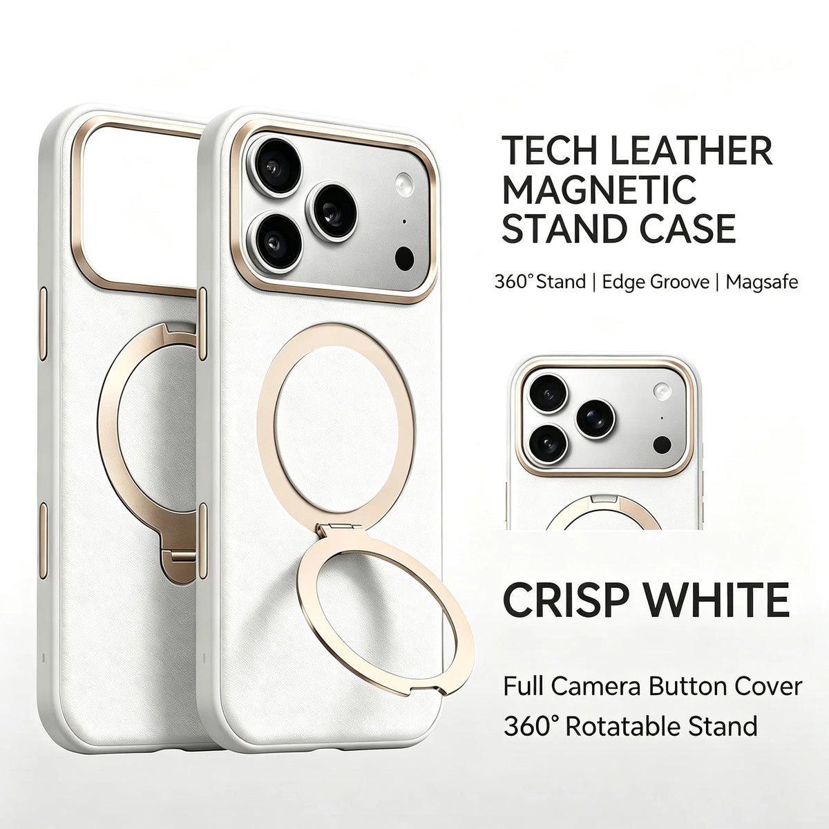 Leather iPhone Case – MagSafe Magnetic Shockproof Cover