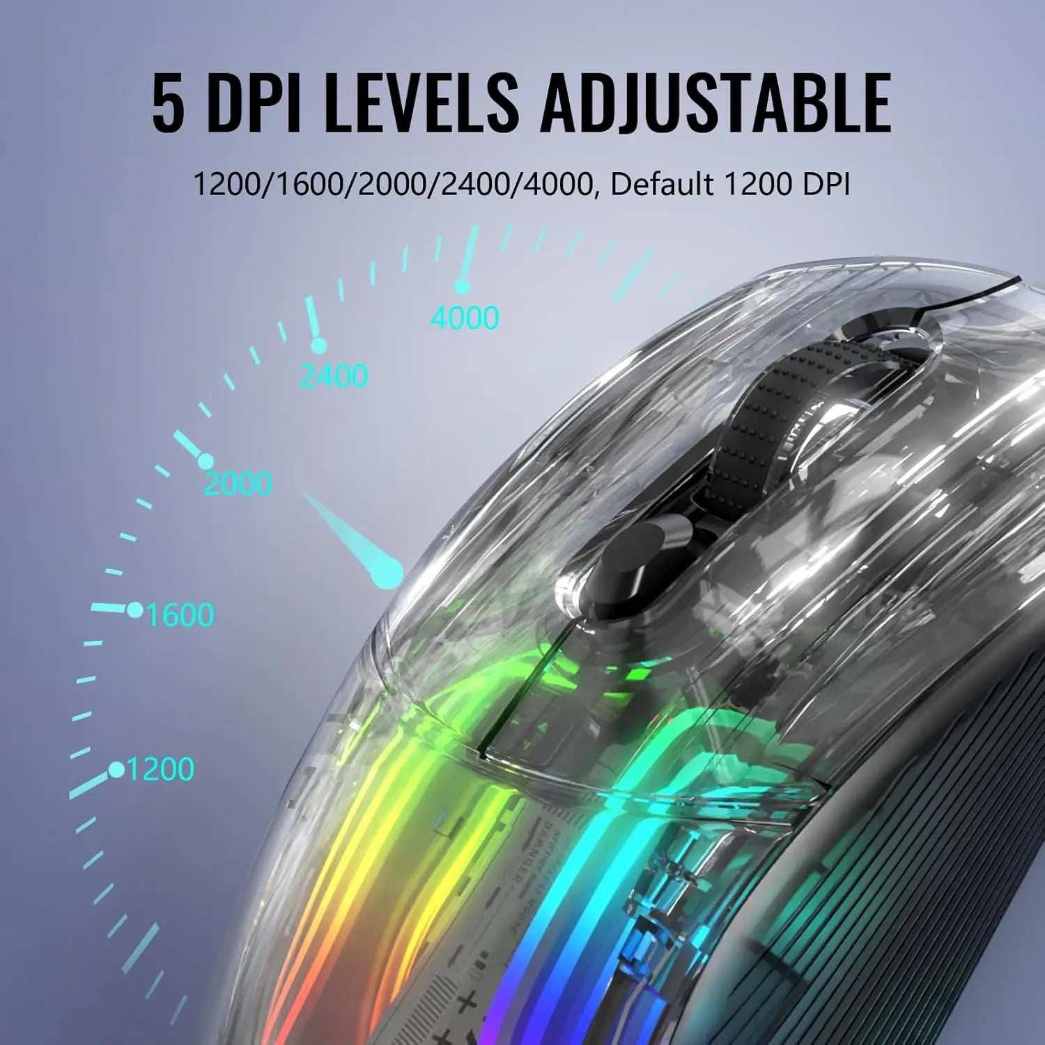 🔥🖱️ ATTACK SHARK X2 Pro Triple Mode Wireless RGB Gaming Mouse – Transparent Shell
