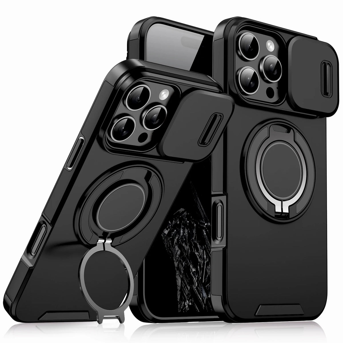 Shockproof Armor Phone Case – Protective Stand & Car Mount Cover