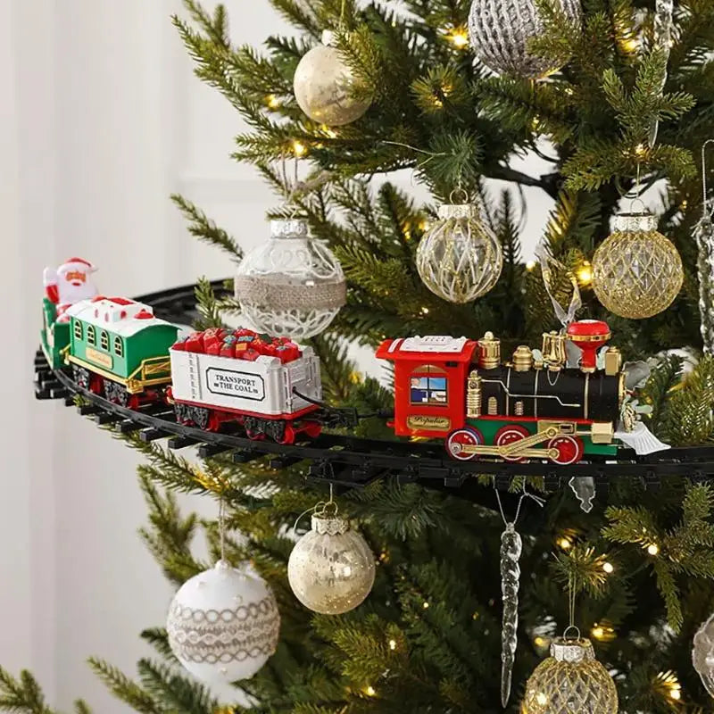 Christmas Electric Train Set – Santa Holiday Train with Lights