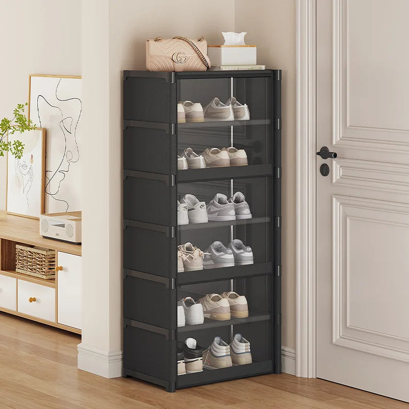 👟✨ Large Transparent Dustproof Shoe Rack Cabinet (5–9 Levels) 🧼 | Closed Shoe Organizer for 12–24 Pairs 👞 | Modern Shoe Storage for Bedroom, Living Room & Garage 🏠
