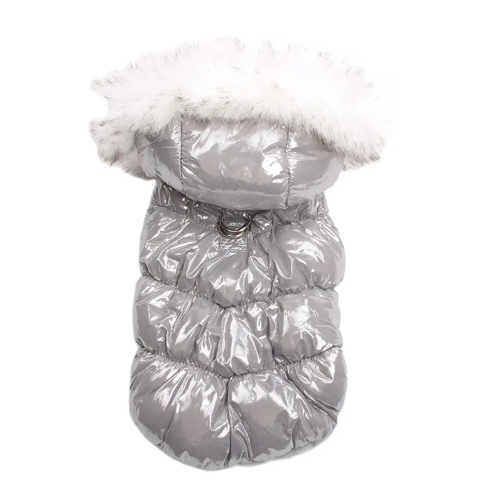 Dogs & Cats Warm Coat Jacket 🐶🐱 | Hoodie Dress with Leash Buckle – Winter Cozy Fleece