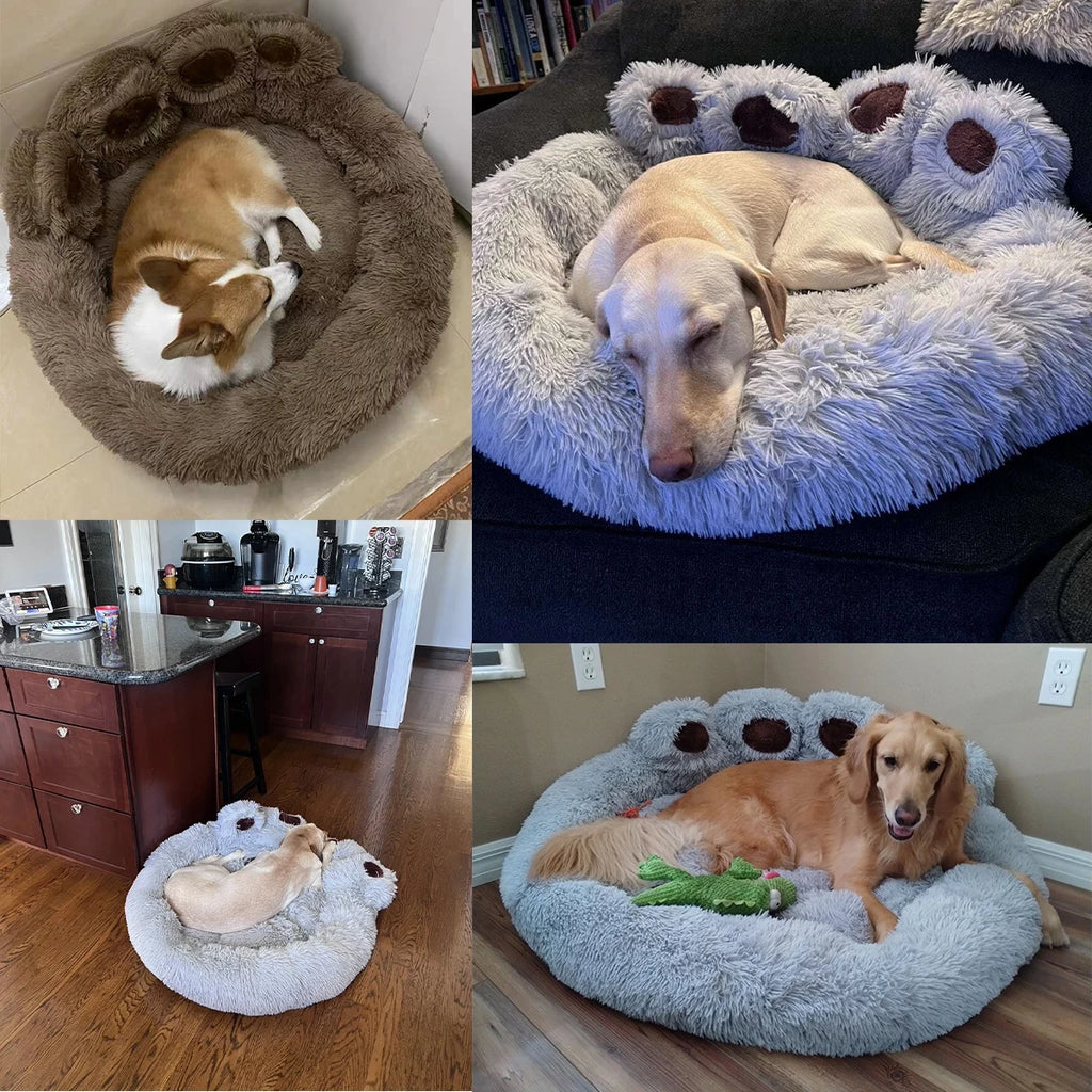 🐾🛏️ Fluffy Winter Dog Bed – Plush Kennel Sofa Cushion