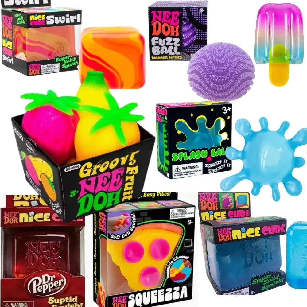 NeeDoh Sensory Cube – Soft Gel-Filled Slow-Rebound Fidget Toy