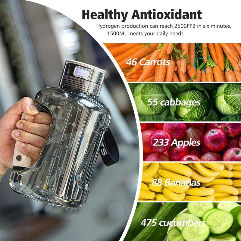 Hydrogen Water Bottle Generator – Portable Hydrogen-Rich Water Maker 420ml 💧