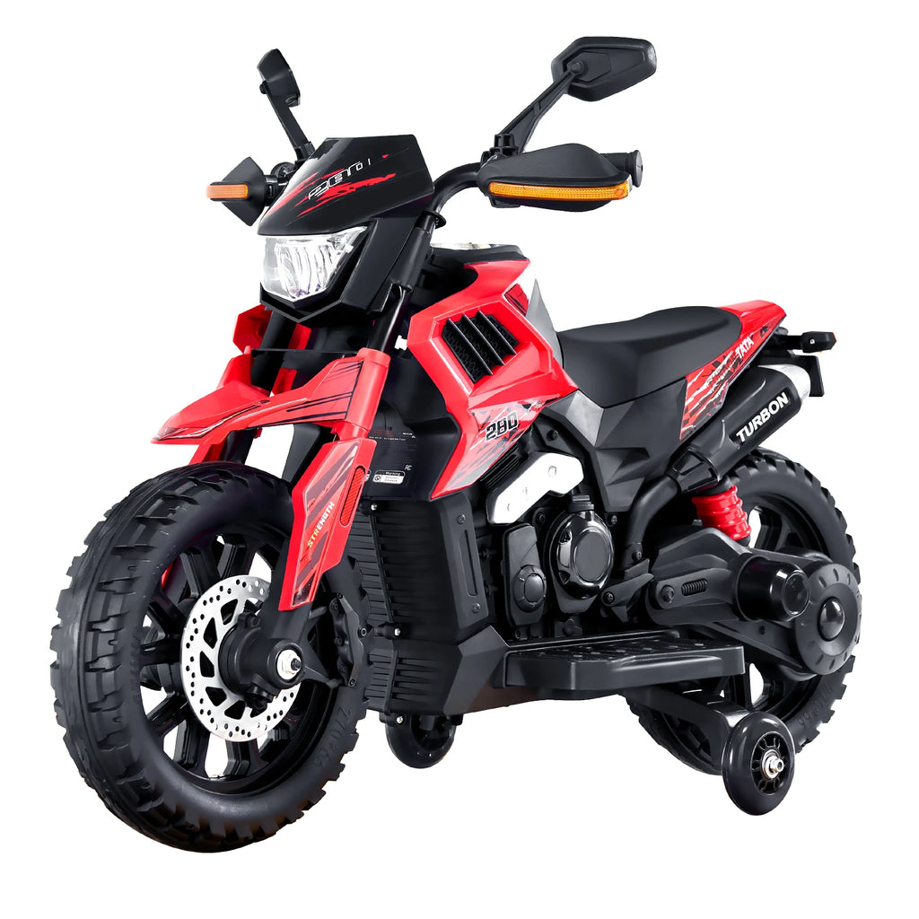 ⚡🏍️ 6V/12V Kids Electric Ride-On Motorcycle – Detachable Training Wheel, Headlight & Bluetooth Music Toy