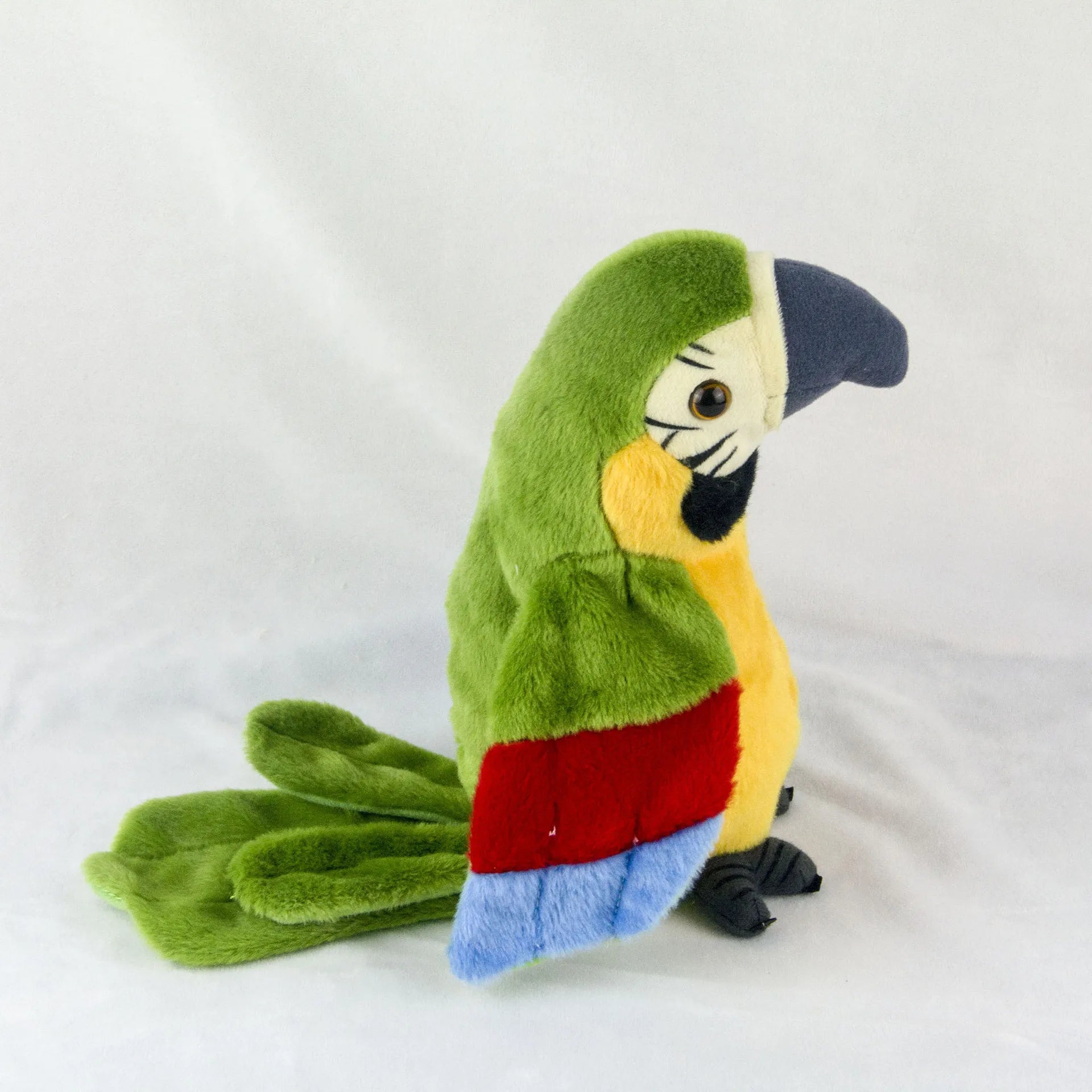 🦜💬 Talking Macaw Parrot Plush Toy – Voice Repeating Electronic Stuffed Bird with Animated Movement