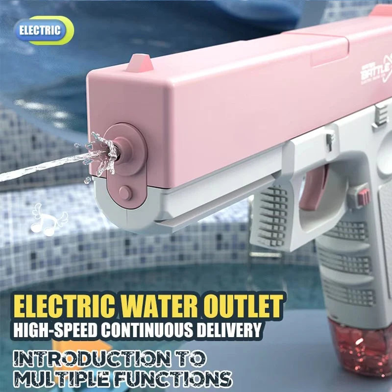 🔫💦 Electric Water Gun Toy | Portable Automatic Burst Blaster ⚡ | Kids Outdoor Summer Fun 🌞🏖️ Water Toys