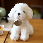 🐶🧸 8" Cute Teddy Dog Plush Toy – Curly Simulation Puppy Doll with Hanging Tag