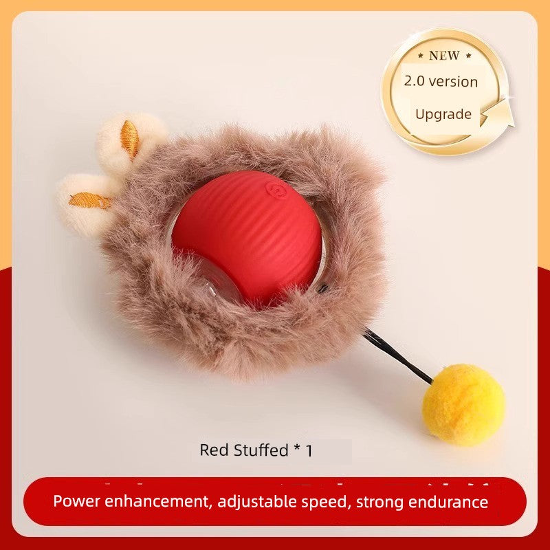🐾 Cat Intelligent Dodgeball 🎾 Automatic Funny Cat Ball 🐱 Electric Interactive Toy ⚡ Bite & Fall Resistant 💪 Type‑C Charging 🔋