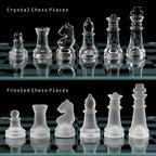 🏆 10" Handcrafted Glass Chess Set ♟️ Premium Quality | Elegant Home Décor ✨ Perfect for Game Nights & Chess Lovers