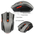 🖱️⚡ 2.4G Wireless Mouse 1600DPI – 6 Button Optical Gamer Mouse