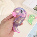 Colorful Axolotl Squishy Toys – Stretchy Sensory Squeeze Fidget Set