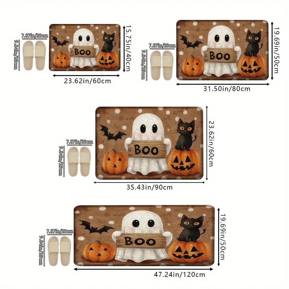 Halloween Pumpkin Ghost Rug – Cute Spooky Home Décor