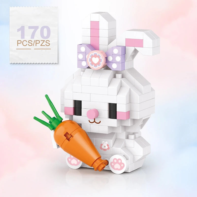 Mechanical Rabbit Building Blocks Cute Animal Mini Building Blocks – Creative DIY Bricks Toy for Kids ...