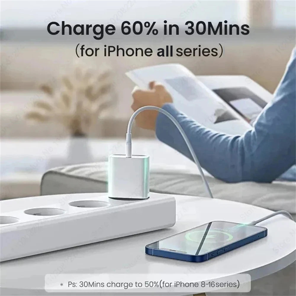 ⚡📱 40W USB-C Fast Charger for iPhone – PD Quick Charge Adapter + Cable