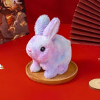 🐰🌈 Colorful Electric Rabbit Toy – Walking Plush Bunny with Flashing Ears | Interactive Gift for Girls & Kids
