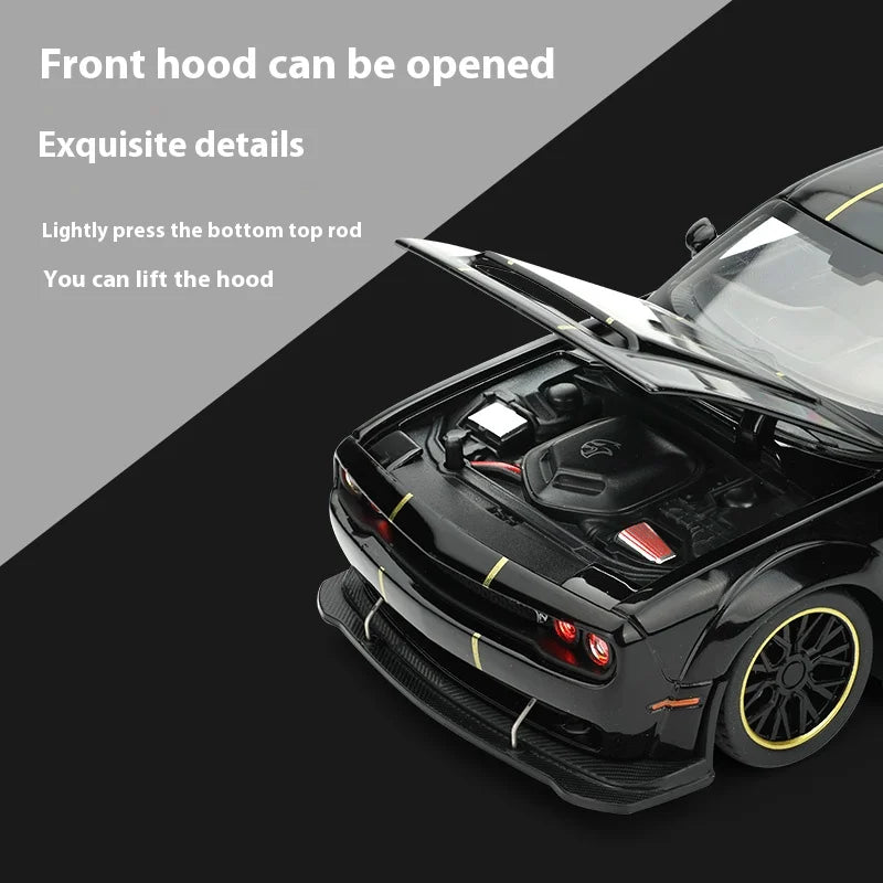 1:32 Dodge Challenger SRT Hellcat Redeye V8 Alloy Metal Diecast Model American Muscle Sports Car Collection For Hobby Decor