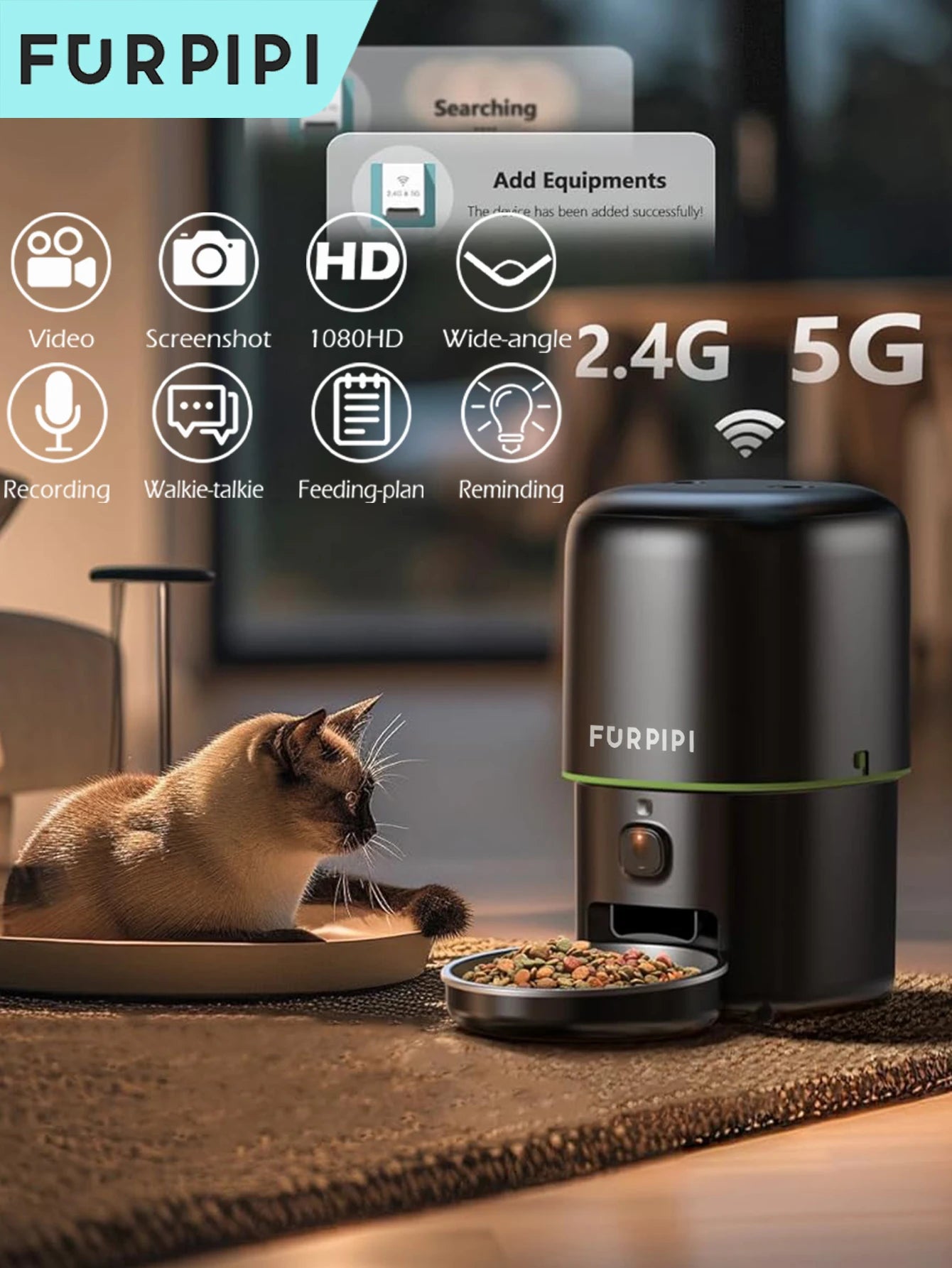 📷🐾 Automatic Smart Cat Feeder with Camera – WiFi App Control