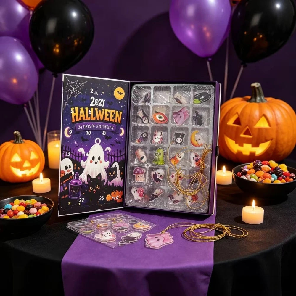 Halloween Advent Calendar – 24-Day Spooky Acrylic Ornament Countdown