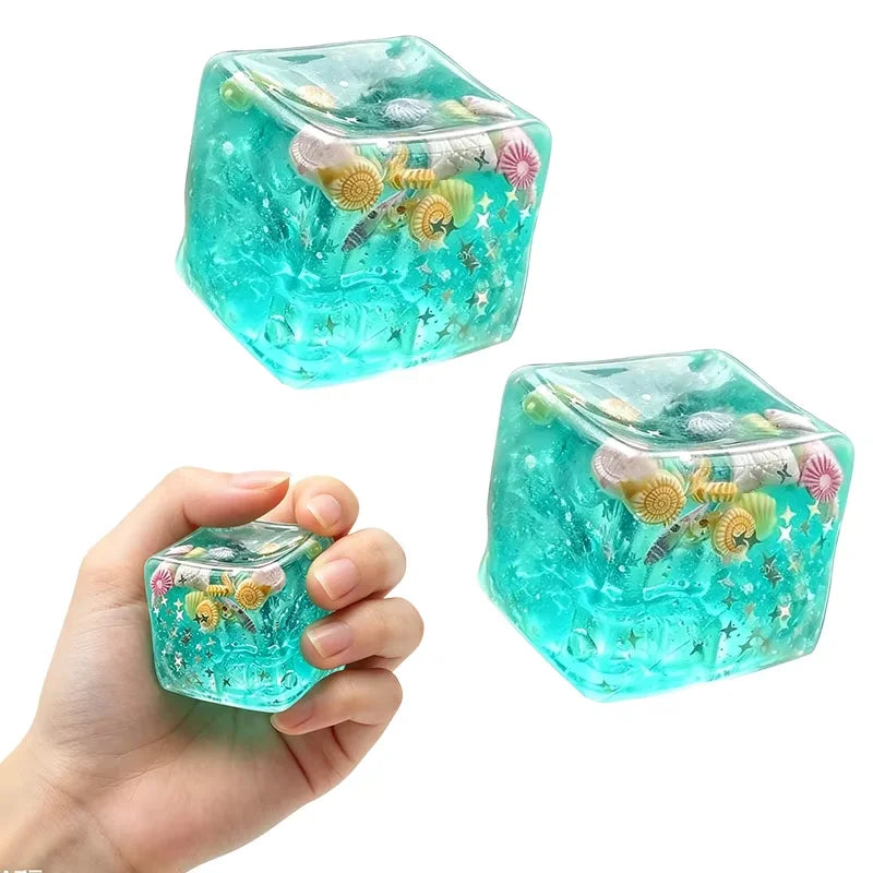 Ocean Shell Squishy Stress Ball – Transparent Star Maltose Fidget Toy