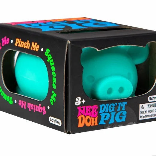 NeeDoh Digging Pig Fingertip Toy – Sensory Squeeze Fidget