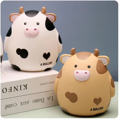 🐮💰 Cute Cow Piggy Bank Money Box ✨ | Large Plastic Coin Savings Jar 🪙 | Adorable Birthday Gift for Children