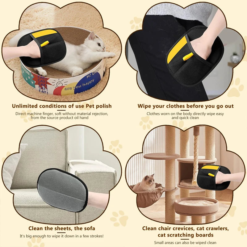 🐾🧤 Pet Hair Remover Glove – Double-Sided Deshedding Brush
