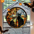 Scary Cat Halloween Window Sticker – Static Cling Décor