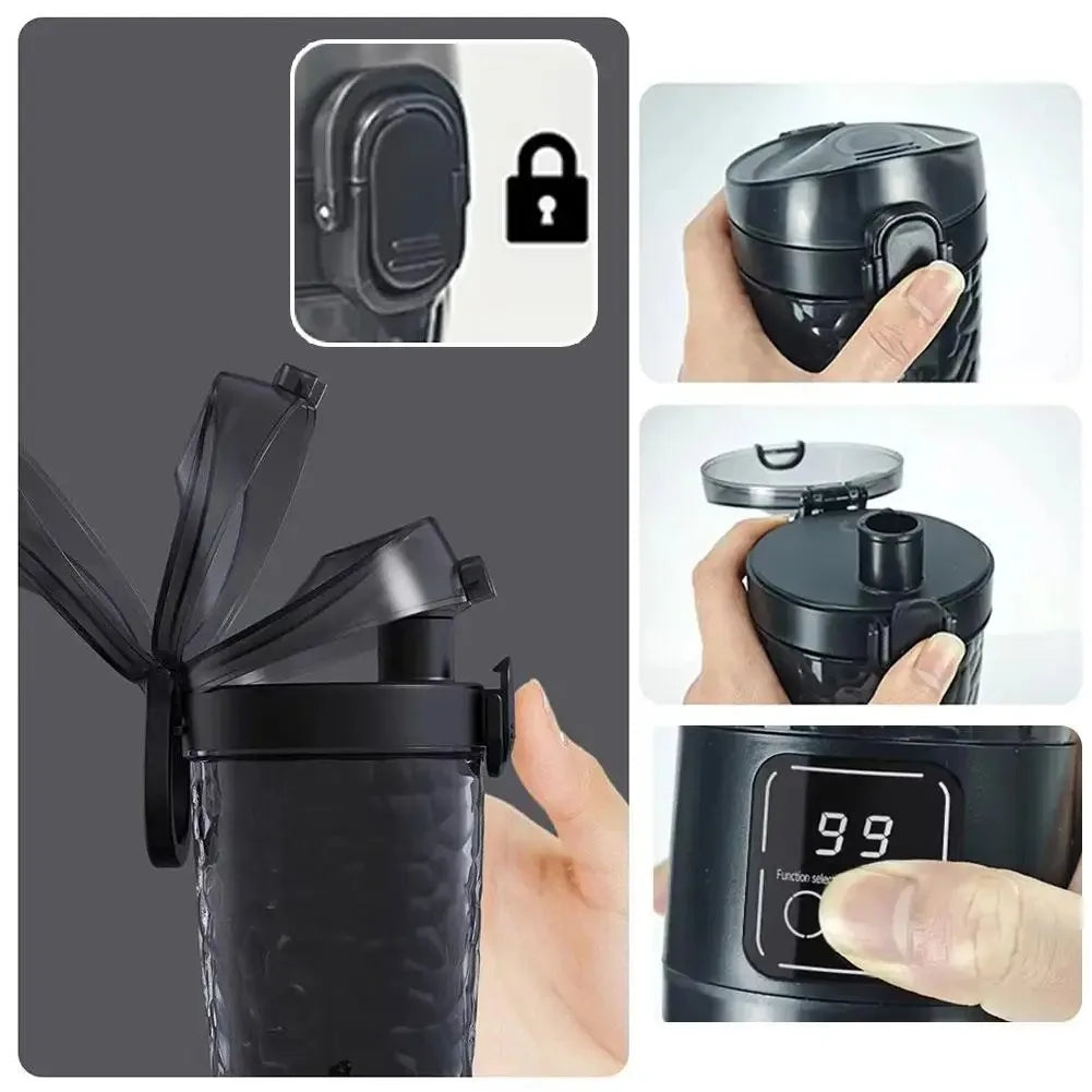⚡🥤 3-Speed Auto Mixing Electric Shaker Cup – Portable Blender Bottle