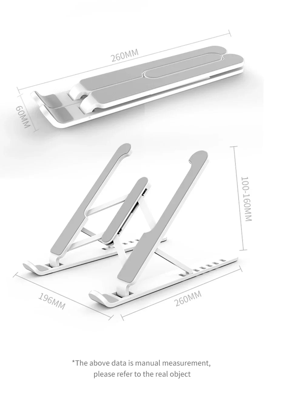 💻📐 Portable Foldable Laptop Stand – Cooling Riser Support Base