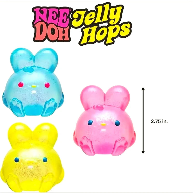NeeDoh Jelly Hops Bunny Squishy – TPR Sensory Squeeze Toy