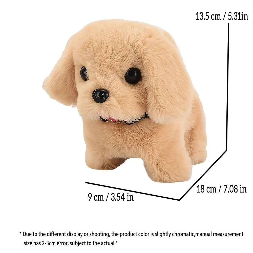 🐶🔋 Pet Companion Plush Puppy Toy – Battery Operated Interactive Dog That Walks, Barks & Wags Tail