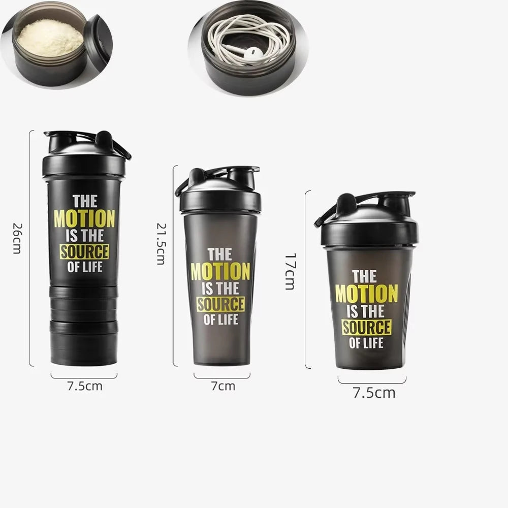 🥤💪 Protein Shaker Cup 400/600/650ml – Leakproof with Metal Stirrer