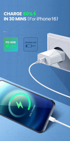 ⚡📱 40W USB-C Fast Charger for iPhone – PD Quick Charge Adapter + Cable