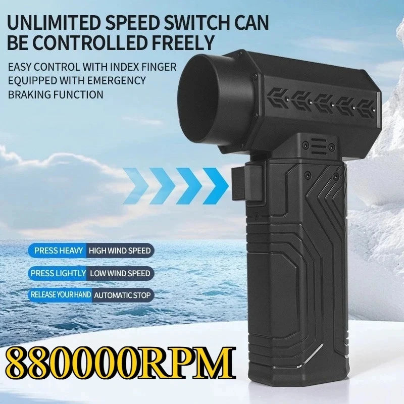 Air Blower 880000RPM High Speed  Mini Turbo Jet Fan 10000MAH 600g Thrust 70m/s Wind Brushless Duster leaf Removal Dryer keyboard