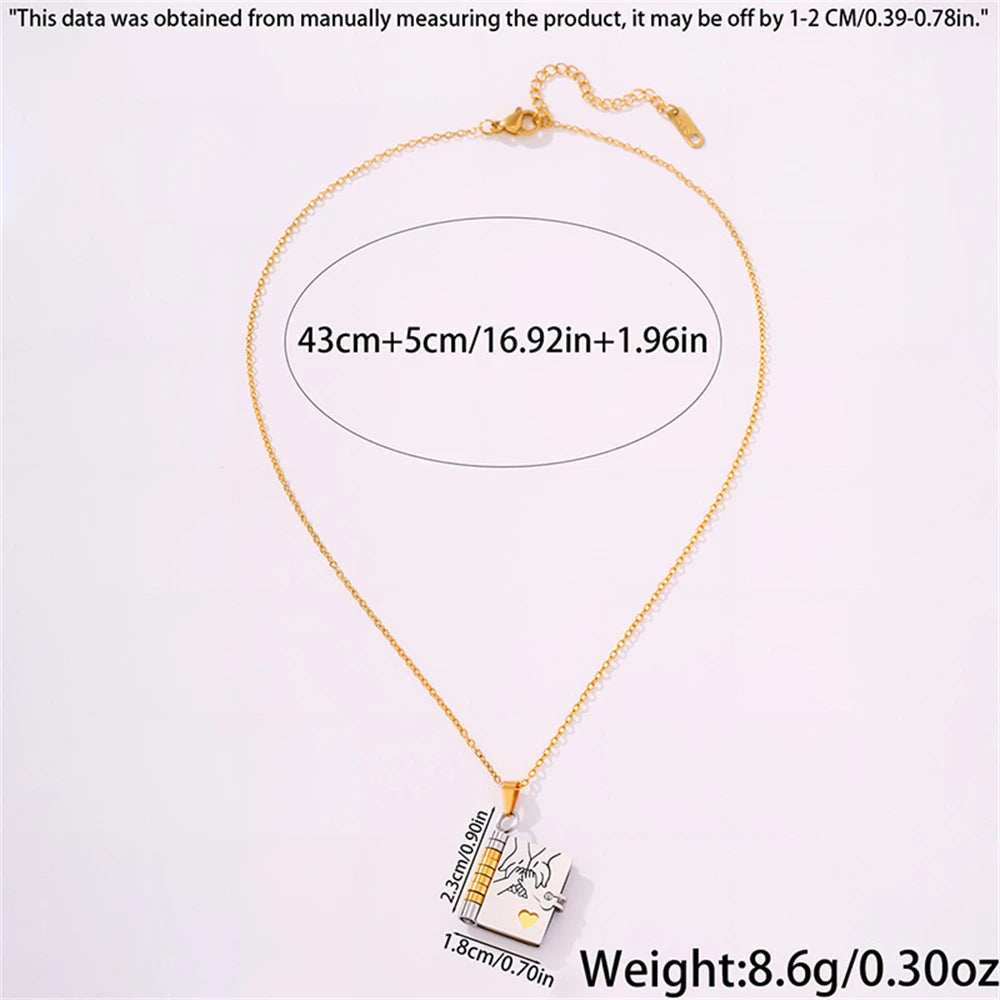 📖💙 To My Champion Son Book Necklace 🏆 | Engraved Openable Book Pendant with 6 Message Pages ✨ | Birthday Gift for Boys – My Little Hero 💪