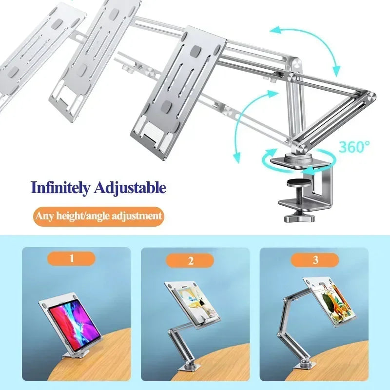 💻🔄 Eary Laptop Arm Mount for Desk – 360° Rotating Adjustable Stand
