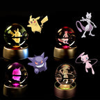 Pokémon Crystal Ball 3D Night Light – Mewtwo, Pikachu & Gengar