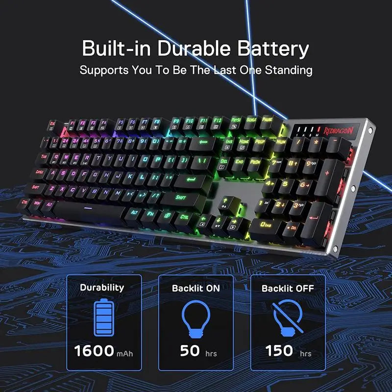 🔥⌨️ Redragon K556 PRO Wireless RGB Mechanical Keyboard – Tri-Mode Hot-Swap