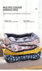 🛋️🐾 Winter Plush Pet Bed Sofa – Cozy Dog & Cat Mat