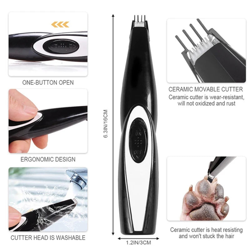 Electric Pet Clipper Grooming Kit – Rechargeable Professional Trimmer for Dogs & Cats