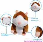 🐹💬 Cute Electric Talking Hamster Plush Toy – Interactive Voice-Repeating & Nodding Plush Companion for Kids