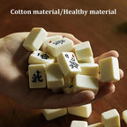 Chinese Mahjong Game Set – 144pcs Mini Melamine Tiles 🎴 Portable Numbered Mahjong Set for Family Fun, Travel & Game Nights 🧳 Durable, Clear Engraving, Complete Accessories Included
