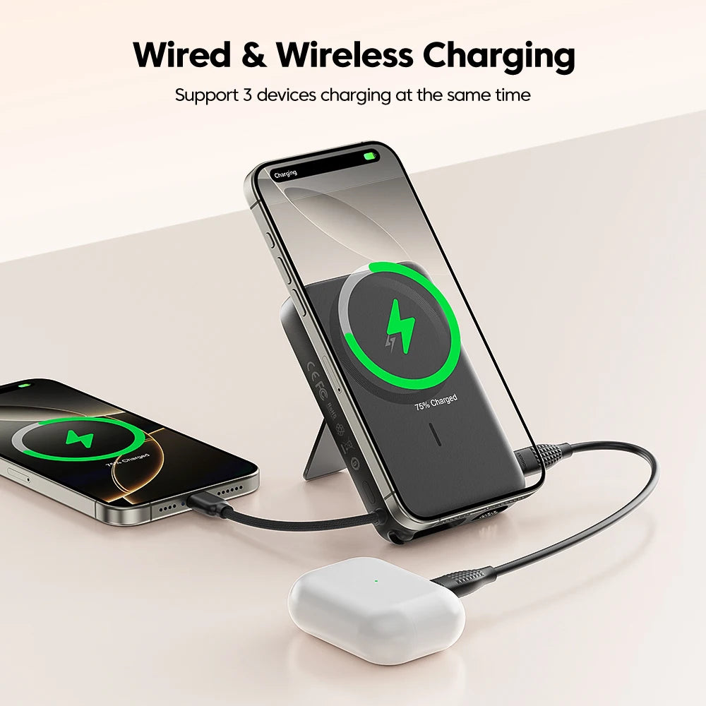 Toocki 10000mAh Magnetic Wireless Power Bank – 15W / 22.5W PD Fast Charge