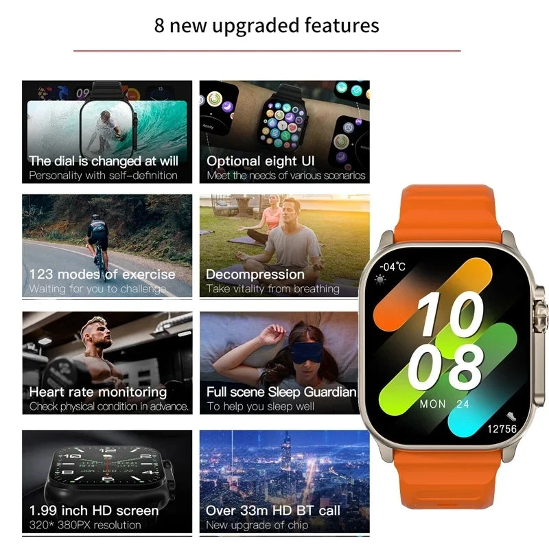 Original T900 Ultra 2 Smart Watch 1.93" (49mm) Bluetooth Call NFC Wireless Charging | Heart Rate & SpO2 Fitness Tracker for Android & iOS