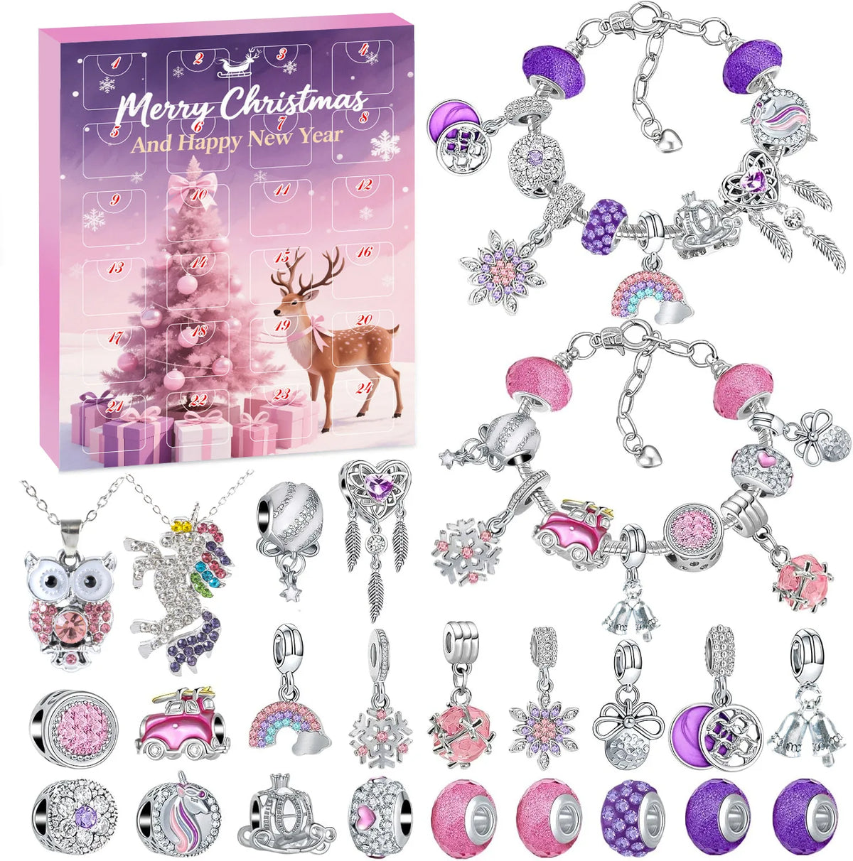Christmas Jewelry Advent Calendar – 24-Day DIY Bracelet Gift Box