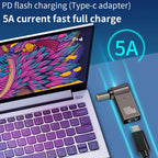TISHRIC Laptop Power Charger Supply Connector Adapter PD 100W 5A  USB Type-C Female to DC Male For HP/Lenovo/DELL