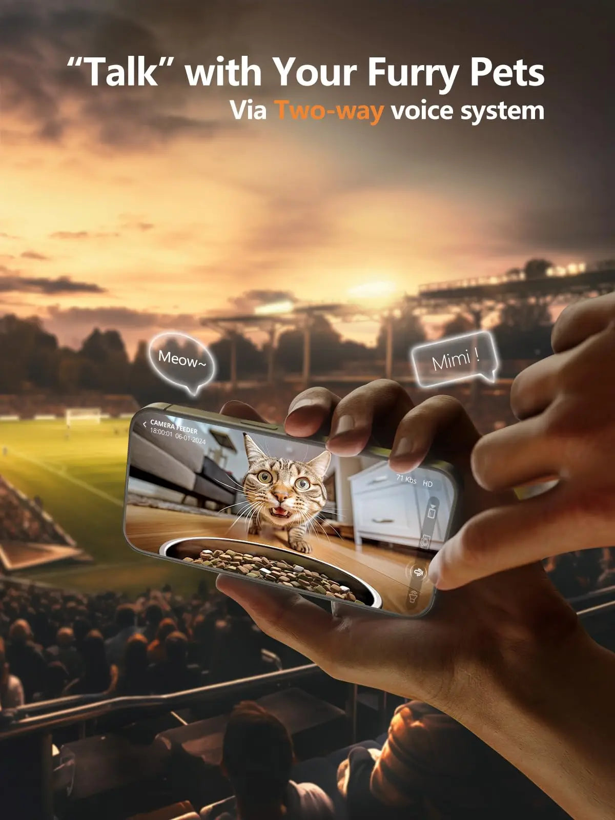 📷🐾 Automatic Smart Cat Feeder with Camera – WiFi App Control