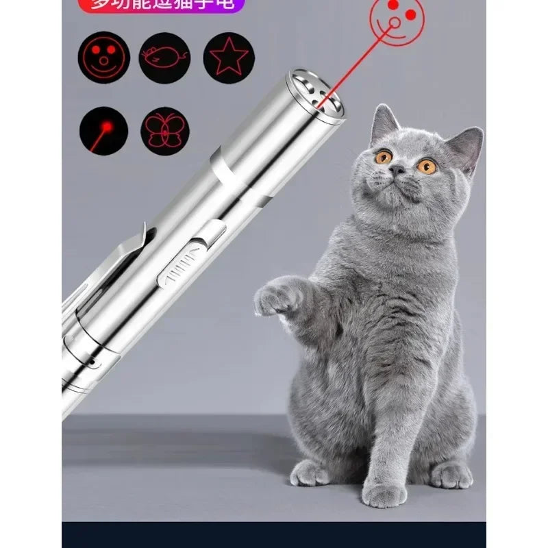 🐱🔴 USB Rechargeable Infrared Laser Cat Toy – Multifunction Interactive Stick